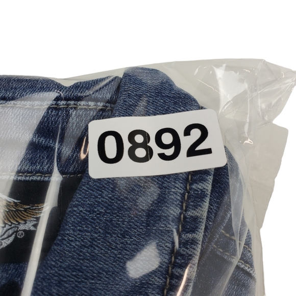 HARLEY DAVIDSON Jean Jacket Embroidered Logo Spell Out Studded - Picture 10 of 10